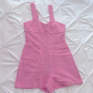 Short pink romper side S